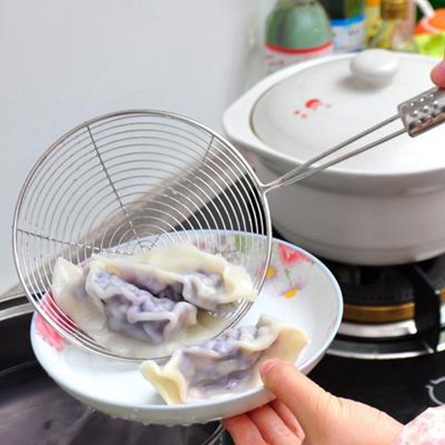 2728 Small Oil Strainer To Get Perfect Fried Food Stuffs Easily Without Any Problem And Damage. DeoDap 2728 Small Oil Strainer To Get Perfect Fried Food Stuffs Easily Without Any Problem And Damage. DeoDap